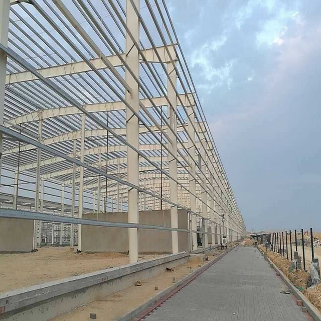 قاعة ورشة العمل الصناعية الزرقاء الصلب الهيكلية